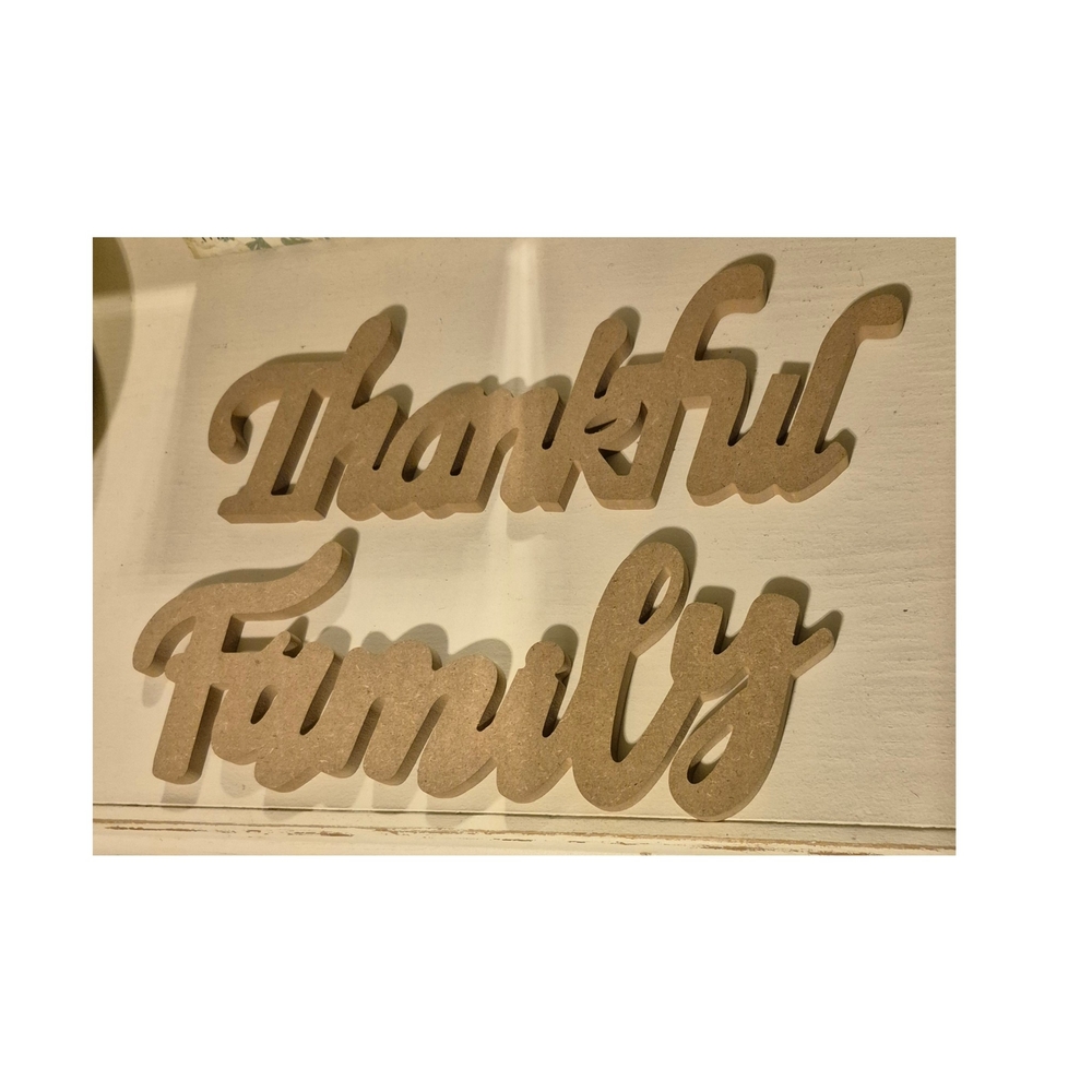 Thankful and Family Signs